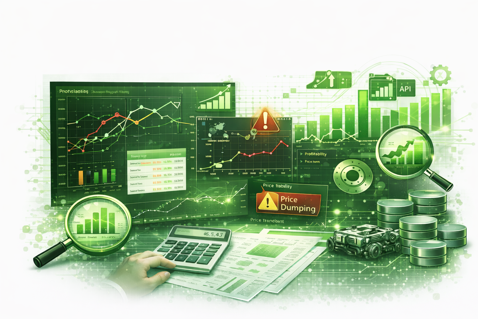 Анализ рынка запчастей - мониторинг цен, выявление сливов и вбросов